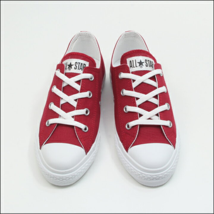 楽天市場 コンバース コンバース オールスター S カラーズ ロー レッド スニーカー レディース 赤 ローカット アーモンドトウ Converse All Star S Colors Ox Red Chucks Sisters ｍ ｓｔａｇｅ
