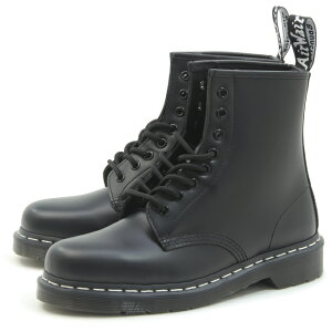 yhN^[}[`z 1460 zCgXeb` ubN 8z[ u[c jZbNX fB[XTCY Ki Dr.Martens 1460 WHITE STITCH 8EYE BOOT BLACK SMOOTH 24758001