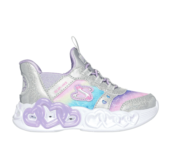 美品 SKECHERS スケッチャーズ ピンク ハート柄スニーカー 24cm