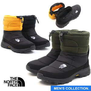 【ザ・ノース・フェイス】デタッチャブル ヌプシ ブーティ ポーラテック グリーン ブラック ゴールド メンズサイズ 防水 防寒 2WAY ウィンターブーツ カジュアル ユニセックス 緑 黒 黄色 THE