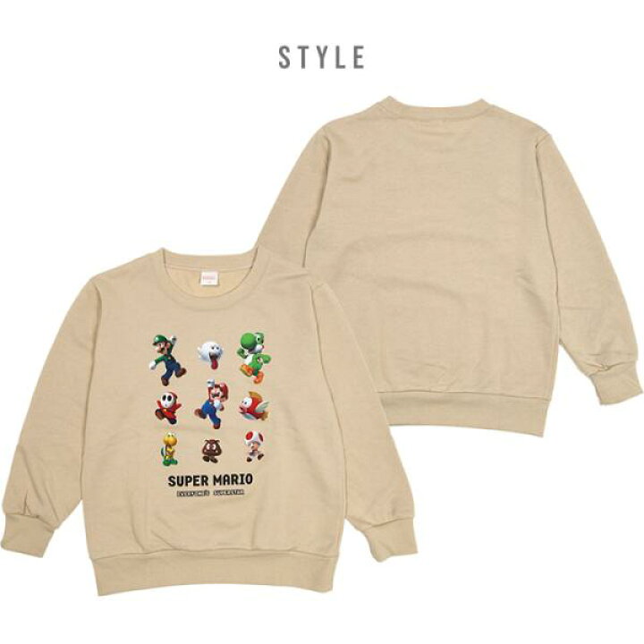 楽天市場】マリオ トレーナー キッズ ジュニア 男の子 女の子 100cm  