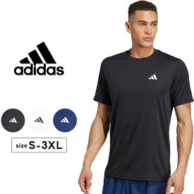 【10日P5倍】アディダス adidas 半袖Tシャツ メンズ S M L XL 2XL 3XL （2L 3L 4L相当）大きいサイズ Tシャツ 半袖 トップス カジュアル おしゃれ tシャツ スポーツ 運動会 文化祭 ブラック ブルー ホワイト