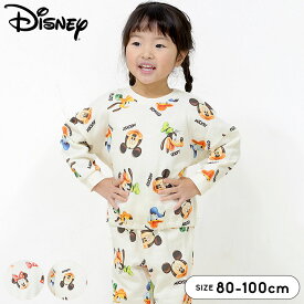 【売尽】ディズニー パジャマ 上下セット 長袖 男の子 女の子 裏毛 キッズ ベビー ロングパンツ 80cm 90cm 95cm 100cm Disney 子供服 秋冬春 男児 女児 ナイトウェア ルームウェア グッズ 幼稚園 保育園 ミッキー ミニー