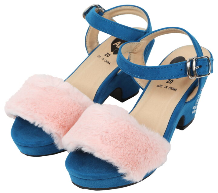 楽天市場 P5倍 10日限定 アルジー Algy ファーサンダル 女の子 cm 21cm 22cm 23cm 24cm ガールズ キッズ ジュニア 子供用 ブラック レッド ブルー シューズ 靴 ロゴ刺繍 小学生 小学校 ヒール 夏春秋ぽっきり Manhattan Store