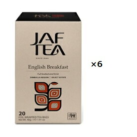 送料込！イングリッシュ・ブレックファスト20包×6個セット ティーバッグ JAF TEA 高級 紅茶 ブレンド まとめ買い 業務用　離島送料別途見積