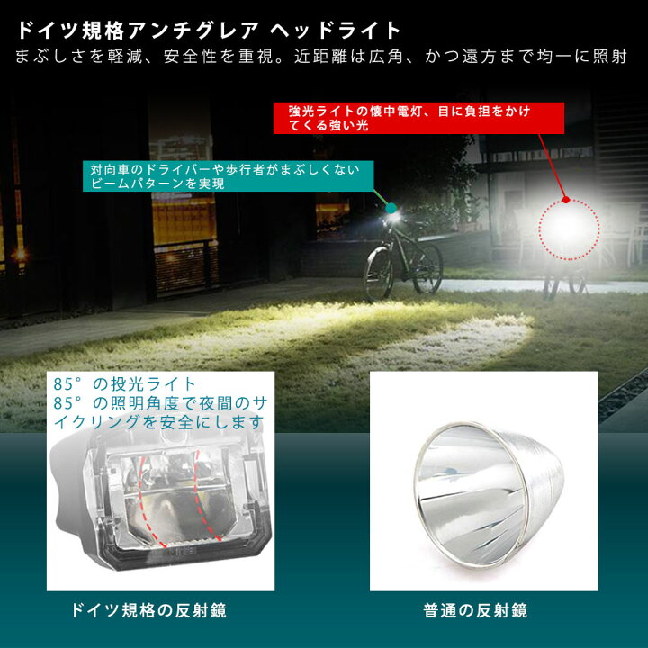 楽天市場 自転車ライト 10mah 自転車前照灯 自転車 ヘッドライト高輝度 ドイツstvzo規格適用 防眩機能 Usb充電 小型 Led 懐中電灯 4光モード 防水 簡単取り付け 送料無料 Msut