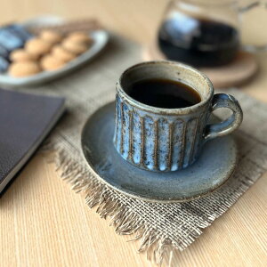 【信楽焼】コーヒーカップ ソーサーセット ブルー シンプル かわいい おしゃれ きれい 明るい 陶器 誕生日 敬老の日 記念日 プレゼントに 食洗器 電子レンジ対応