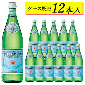 【ケース販売】 サンペレグリノ S.PELLEGRINO ミネラルウォーター 12本 750ml 硬水 炭酸入り 炭酸水 イタリア 12本入 ギフト 母の日 プレゼント 750ML