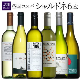 究極コスパシャルドネ飲み比べ6本！各ワイン産地から集合！旨みびっしり シャルドネ 6本 セット ギフト ホワイトデー 750ML