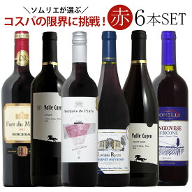 ソムリエ厳選赤ワイン6本飲み比べ 送料無料 赤 ワインセット wine ワイン 赤ワイン 750ML おすすめ