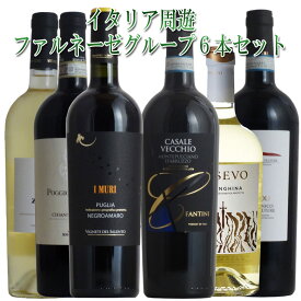 イタリア周遊！赤白6本セット ファルネーゼグループ 送料無料 赤ワイン 白ワイン ワインセット wine ギフト 母の日 プレゼント 750ML シチリア バジリカータ プーリア カンパーニャ アブルッツオ トスカーナ