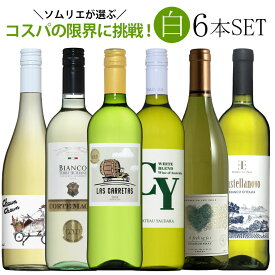 ソムリエ厳選白ワイン6本飲み比べ 送料無料 白 ワインセット wine ワイン 白ワイン 辛口 750ML r-
