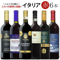ソムリエ厳選イタリア赤ワイン6本飲み比べ 送料無料 赤 ワインセット wine ワイン 赤ワイン 750ML おすすめ
