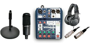 audio technica(オーディオテクニカ) ラージダイアフラム/コンデンサーマイク AT2020 ATH-M20x Notepad-5 配信セット