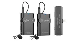 BOYA（ボーヤ） ワイヤレス/ラベリア BY-WM4 PRO-K4 iPhone用ワイヤレスマイク デュアルセット