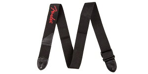 FENDER�i�t�F���_�[�j �z���X�g���b�v Fender 2 poly strap black w/Red logo