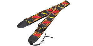 FENDER�i�t�F���_�[�j �z���X�g���b�v Fender 2 Monogrammed Straps Black/Yellow/Red