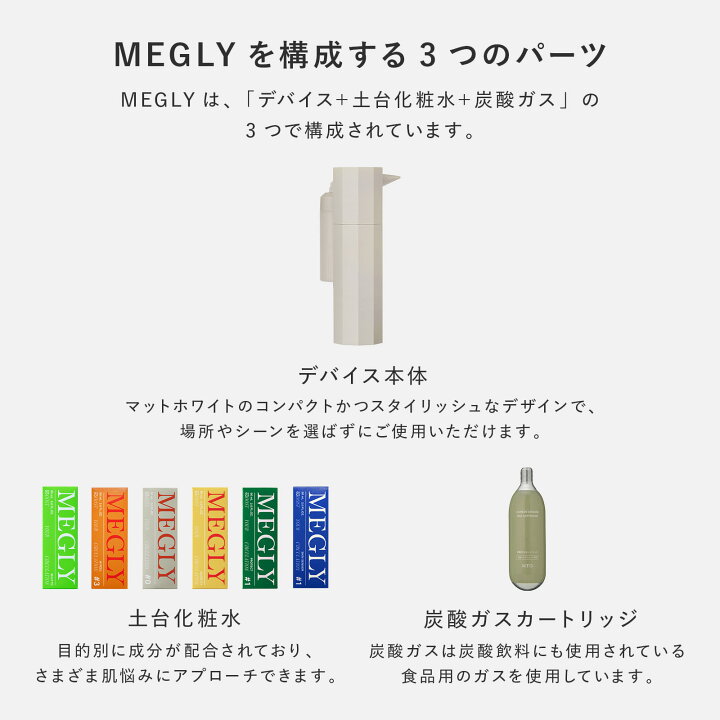 楽天市場】メグリー 専用化粧水 MEGLY ミスト スキンケア 炭酸 美容液 