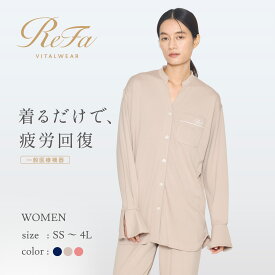 NEW【一部入荷】リファバイタルテック モイストスムース スタンドカラースリープウェア リカバリーウェア パジャマ ルームウェア 睡眠 血行促進 疲労回復 筋肉疲労 肩こり VITALTECH 一般医療機器 天然鉱石 女性 2025aw ギフト プレゼント クリスマス 誕生日