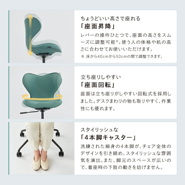 楽天市場】スタイルチェア ピーエムシー 腰 負担 軽減 デスクチェア 
