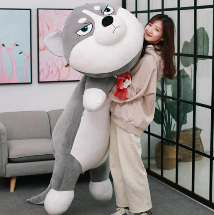 楽天市場 送料無料 ハスキー ぬいぐるみ 特大 犬 150cm 抱きまくら ぬいぐるみ 犬 いぬ 枕 まくら 寝具 犬のぬいぐるみ 抱き枕 犬 癒し Dog ふわふわ 枕 インテリア もふもふ プレゼント 動物ぬいぐるみ 抱き枕 女性 母の日 クリスマス 店飾り 巨大 ぬいぐるみ おもちゃ