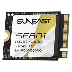 SUNEAST SOLD STATE DRIVE GOLD SERIES SE801 M.2 2230 NVMe SSD PCle 4.0x4 1B 3D TLC Ǎxő4900MB/S xő3300MB/s [J[5N SEM34001