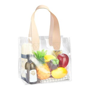 透明スイミングバッグ 透明 ビーチバッグ 透明バッグ 軽量 ビニール かばん 大容量 手提げバッグ 透明 大容量 お持ち運び便利 男女兼用 ビーチ/水泳/ジム/温泉/旅行/アウトドア用 (ベージュ)