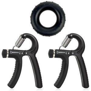 DELUXEFOX ハンドグリップ 握力トレーニング 握力を鍛える道具 ハンドグリップ 可変式 5kg〜60kg 負荷調節可能 ストレス解消 マッスル強化 指の筋力トレーニング 男女兼用