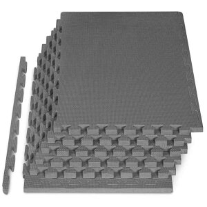 Prosource Fit (プロソースフィット) パズルフィットネスマット 厚さ2cm2.5cm EVAフォーム ジョイントマット 4.5畳 防音 衝撃吸収 ジム フローリング 保護 トレーニング 室内運動 子供遊び場 ガ