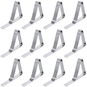 テーブルクロスクリップ テーブルクロス止め テーブルクロスストッパー 12個セット テーブルクロス 固定用 家庭 ピクニック パーティーに最適 滑り止め 防風 調節可能