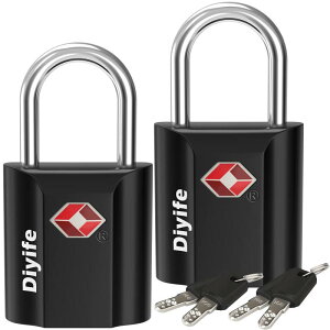 TSAロック Diyife 南京錠 小型 スーツケース用 バッグ用ロック, 屋外 錆びない スーツケース ロック海外旅行 学校 オフィス 企業 トラベル用 防犯グッズ