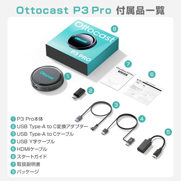 楽天市場】【正規代理店】オットキャスト ottocast Otto Aibox P3 Pro 