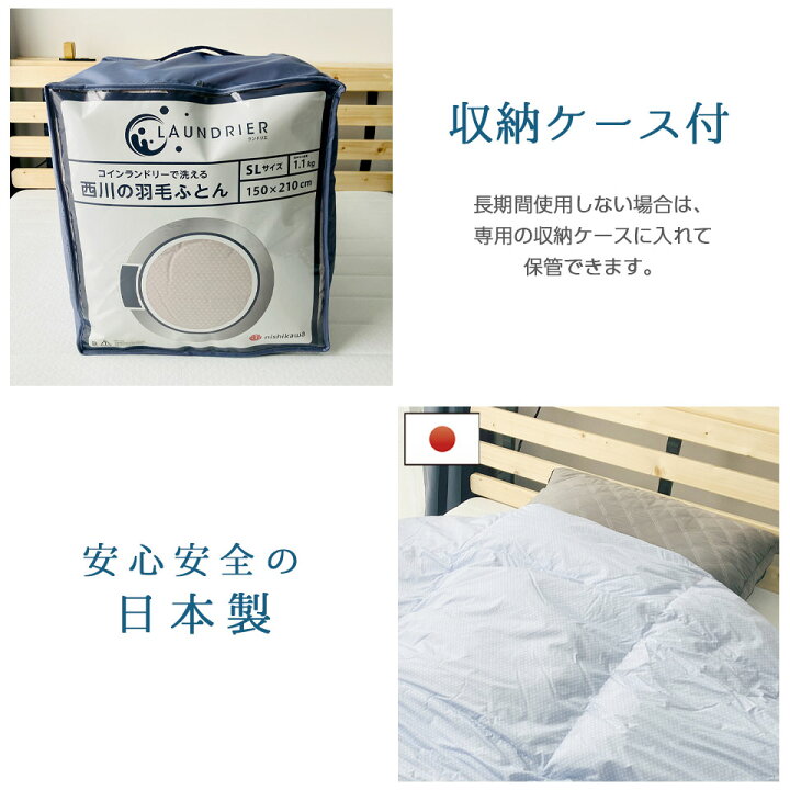 楽天市場】【クリアランスSALE】西川 洗える 羽毛布団 