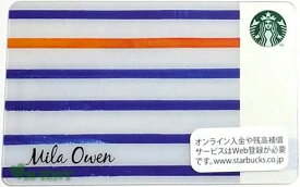 [送料無料]Starbucks スターバックス日本カード ミラ オーウェン Mila Owen カード/送料無料/クリックポスト発送/スタバ/タンブラー/マグ