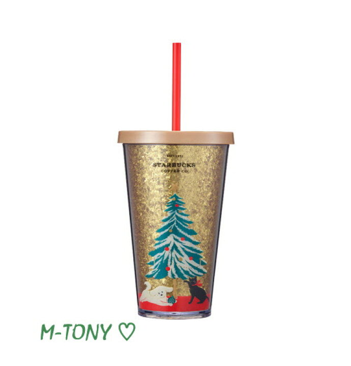 楽天市場】Starbucks スターバックス ホリデー ゴールドツリー 