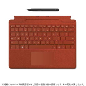 マイクロソフト タブレットケース スリムペン2付き Surface Pro Signature キーボード 日本語 8X6-00039 [ポピーレッド] 【配送種別A】