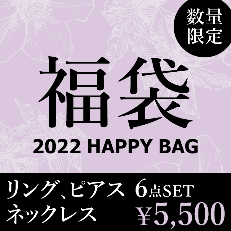 福袋 2022 レディース アクセサリー ジュエリー ピアス ネックレス リング 指輪 イヤリング ふくぶくろ 5000円 Happy Bag |  mu-ra online store