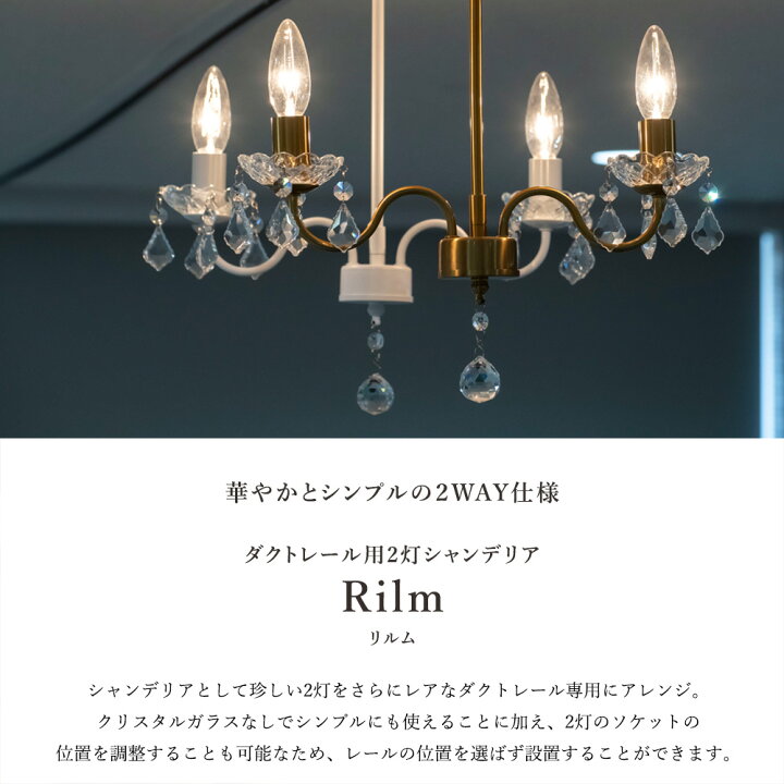 楽天市場】ダクトレール 照明 ライト ダクトレール専用 シャンデリア 2  