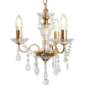 シャンデリア LED対応 3灯 おしゃれ ダイニング キッチン トイレ 小ぶり 子供部屋 玄関 アントイン アンティーク ゴールド OS-001-3 新生活 別売りでリモコン対応