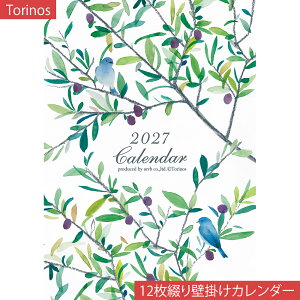 カレンダー 2027 壁掛け torinos トリノス デザイン イラスト壁掛けカレンダー インテリア おしゃれ かわい