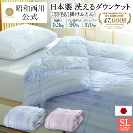 羽毛肌掛けふとん 日本製ドイツダックダウン90％ シングルロング （サイズ：150×210cm／重量0.3kg）370ダウンパワー EC919 夏用 羽毛布団 洗濯 夏用 掛け布団 日本製 羽毛布団 西川 肌掛け