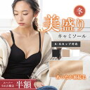 ＼50％OFF／《美盛りシリーズ 》裏起毛 冬タイプ カップ付き キャミソール ブラトップ Vネック mude