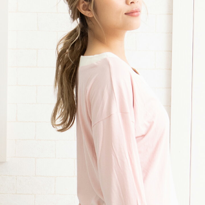 楽天市場 部屋着 ルームウェア レディース 夏 セットアップ 上下セット リブ 長袖 長ズボン ルームウエア ロングパンツ 春夏 肌触りがよい セットアップ レディース パジャマ シンプル 無地 かわいい リラックスウェア リブ リラックス 送料無料 Mude ムード