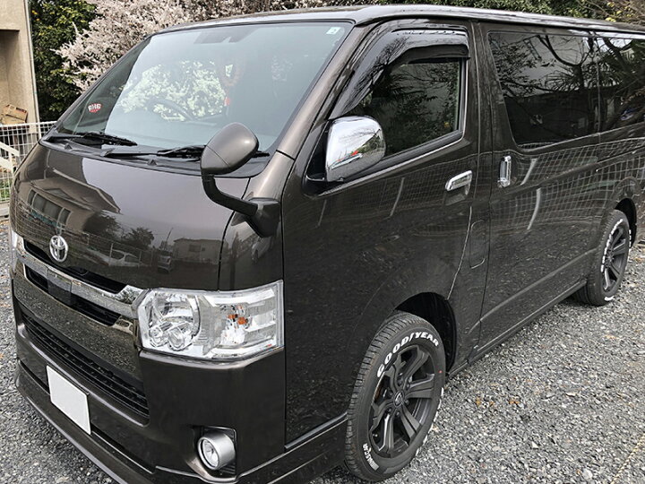 楽天市場】ハイエース200系 ドアバイザー ビッグ ワイドバイザー 