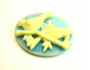 �y�A�o�[�h�p�X�e���u���[2.6x2.0cm�@[cam-208]�y�J���I �A�N�����J���I �A�N�Z�T���[�p�[�c �r�[�Y�z