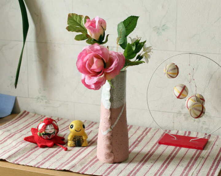 楽天市場 信楽焼 一輪挿し ピンクチタン 合わせ 小さい 花瓶 陶器 おしゃれ 花入 北欧 陶器 花びん 花器 フラワーベース プレゼント ギフト 信楽 信楽焼き やきもの Mr7058 08g 夢源陶房