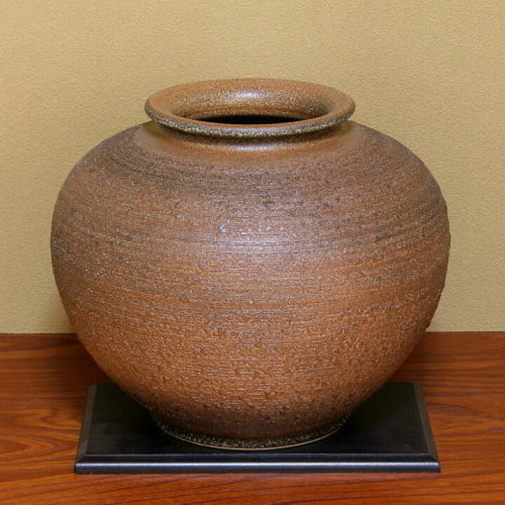 楽天市場】【ポイント8倍】信楽焼 花瓶 窯肌 松皮 丸 13号 陶器 