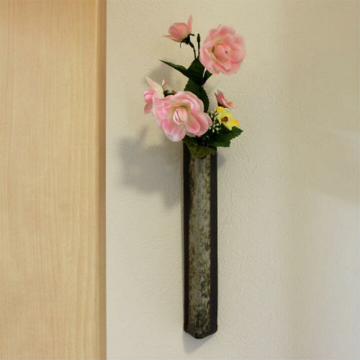 楽天市場】信楽焼 花入れ 黒 掛分 三角 掛け花 花瓶 壁掛け 茶花 和風 