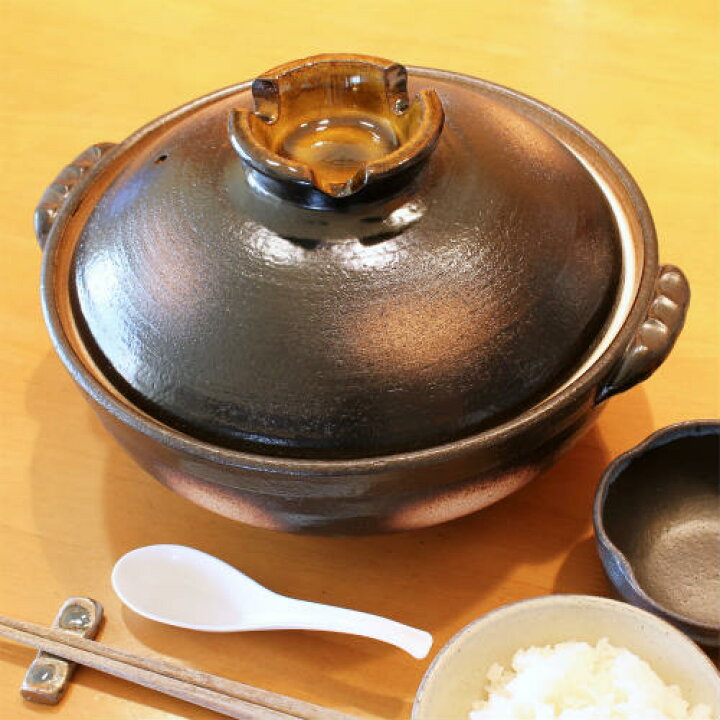 楽天市場 万古焼 土鍋 9号 伊賀風 日本製 Ih 非対応 3 4人用 萬古焼 直火 ガスコンロ カセットコンロ 耐熱陶器 おしゃれ 鍋 陶器 可愛い 蒸鍋 炊飯 ご飯 焼き物 やきもの Oib 夢源陶房