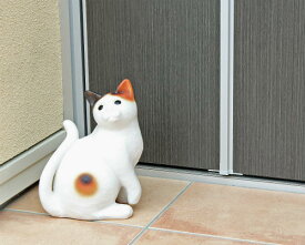 信楽焼 猫 置物 見返り猫の置物 9号 三毛 大 陶器 猫の置物 おしゃれ ねこ 玄関に インテリア アンティーク ネコ 雑貨 開店祝い 信楽焼き 焼き物 やきもの(MB102-14MKG)